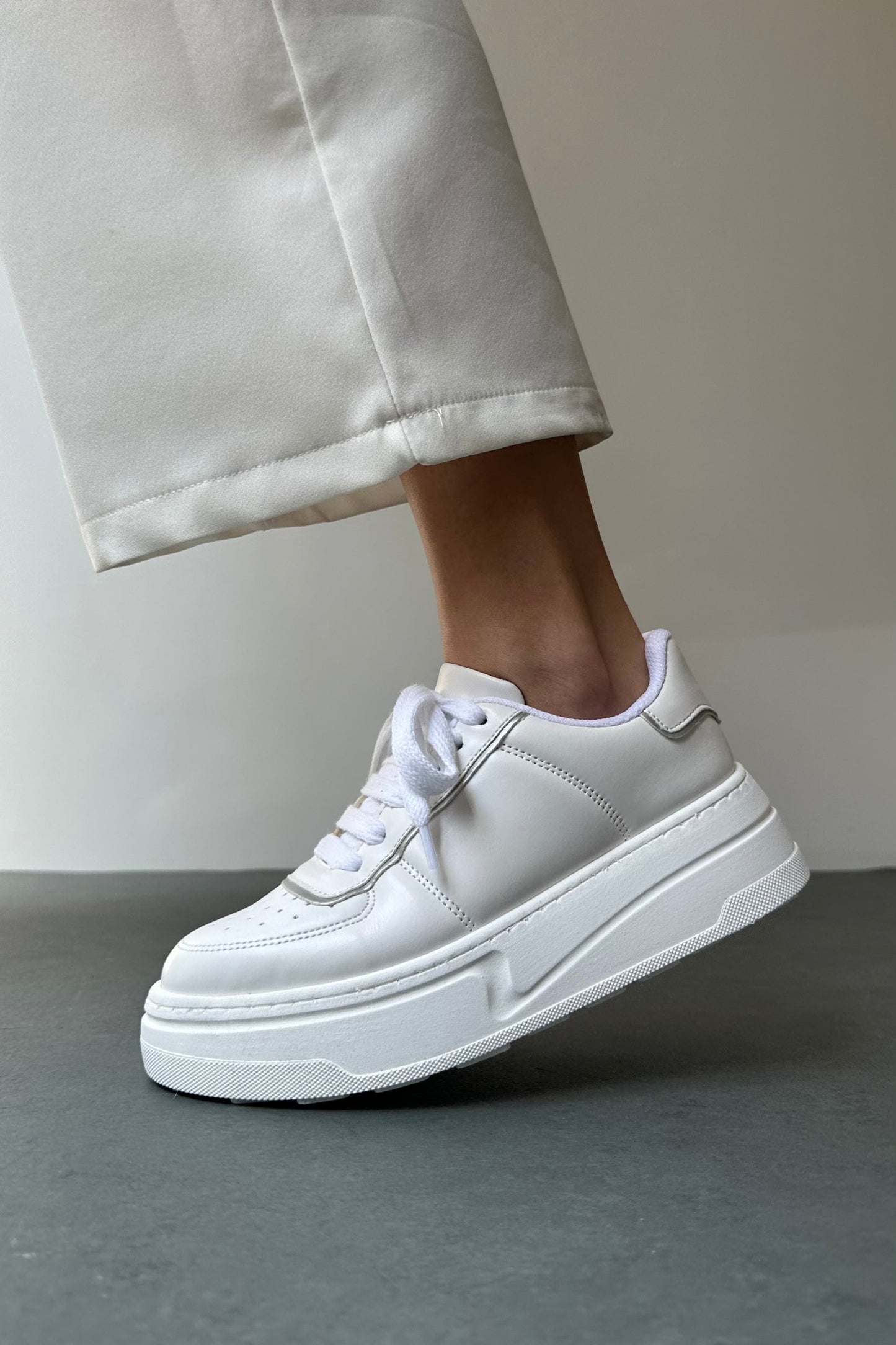 White Platform Sneaker